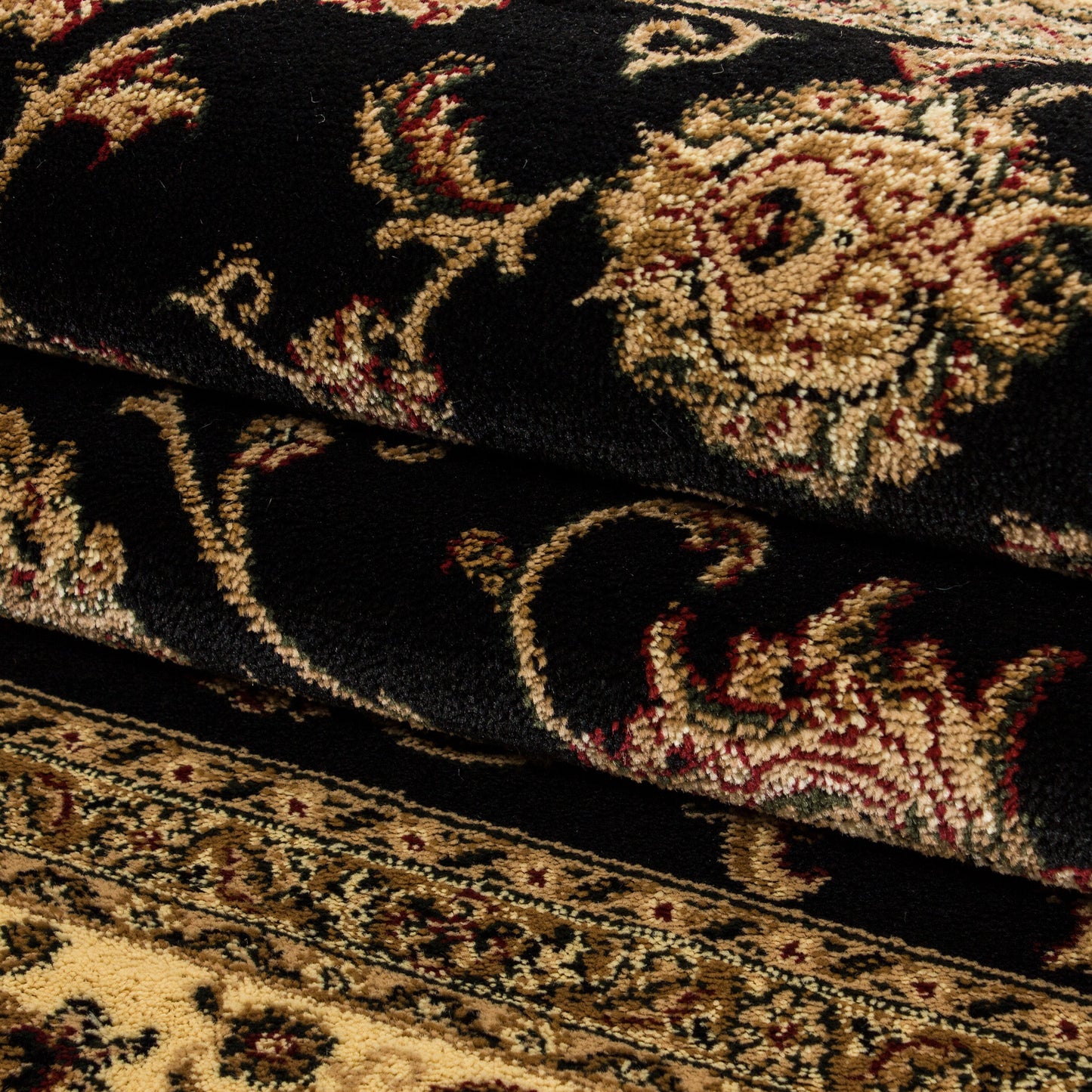 Marrakesh – Klassiek Vloerkleed – Zwart – Laagpolig & Oosters Design