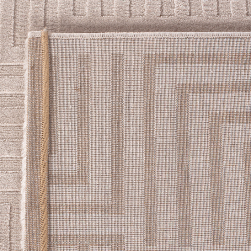 Sahara Vloerkleed – Beige – Rustgevend Golfpatroon – Laagpolig Comfort
