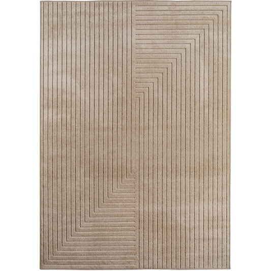 Nova – Vloerkleed Oslo Beige – Binnen En Buiten vloerkleed – Laagpolig – Japandi stijl