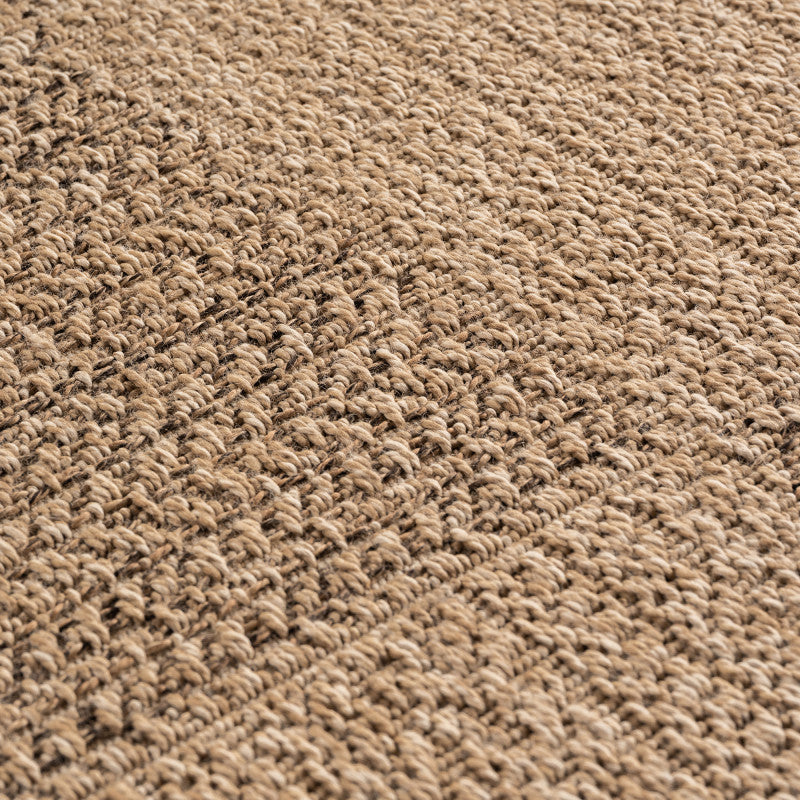 Timber – Geblokt Beige met Sisal-Look – Binnen & Buiten Vloerkleed – Laagpolig