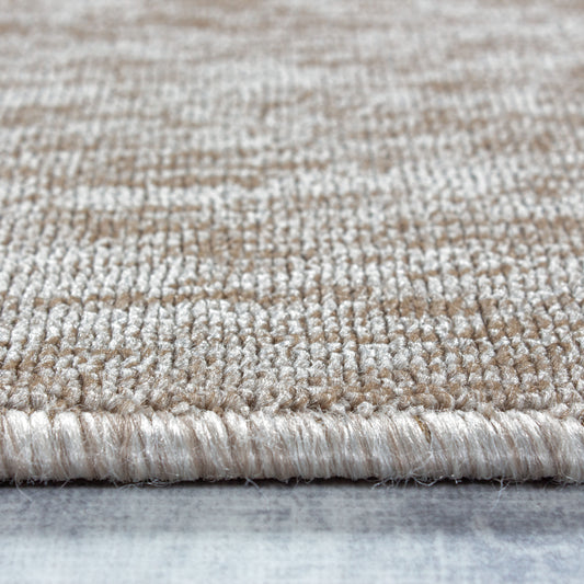 Nizza rond Vloerkleed – Beige – Laagpolig & Effen Design