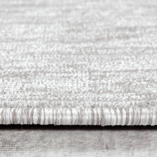 Nizza Rond Vloerkleed – Creme – Laagpolig & Effen Design