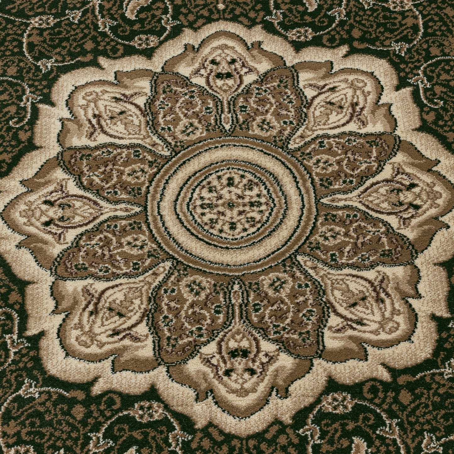 Kashmir – Klassiek Vloerkleed – Groen/Beige