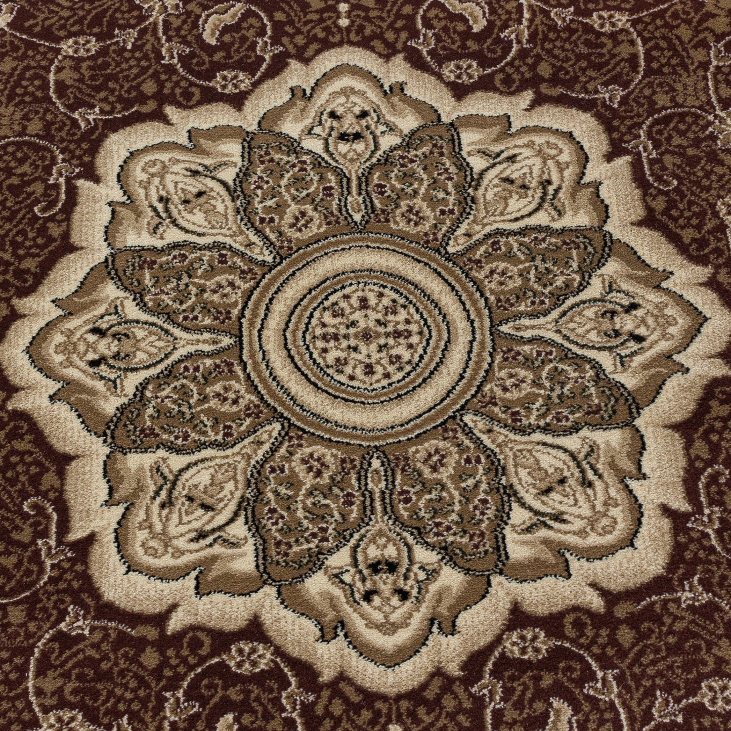 Kashmir – Klassiek Vloerkleed – Beige/Rood