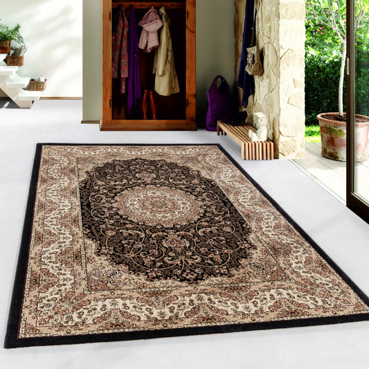 Bukhara – Klassiek Vloerkleed – Zwart/Beige