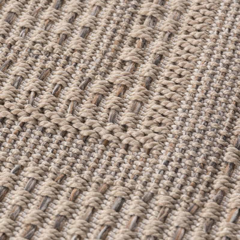 Desert – Kaderdesign Bruin/Beige – Binnen & Buiten Vloerkleed – Laagpolig