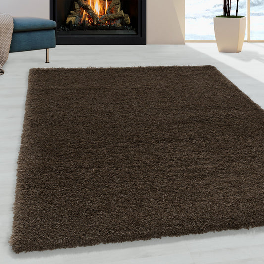 Fluffy Vloerkleed – Bruin – Hoogpolig & Extra Zacht