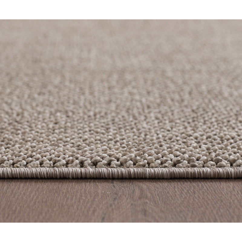 Loom Vloerkleed Rond – Bruin – Effen & Modern – Laagpolig Vloerkleed