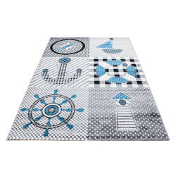 Kids Vloerkleed – Kindervloerkleed – Boot Grijs – Anti-Allergisch