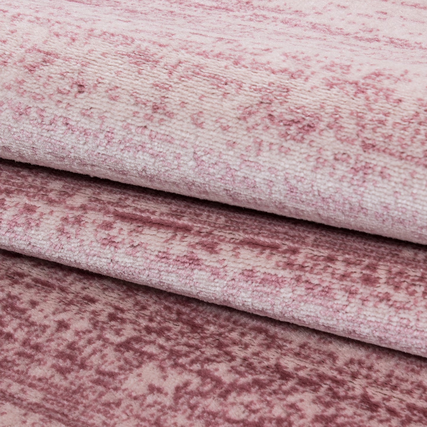 Plus Vloerkleed – Roze – Laagpolig & Gemêleerd Uni Design