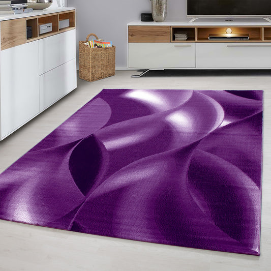 Plus Vloerkleed – Lila – Golvend 3D Design – Laagpolig