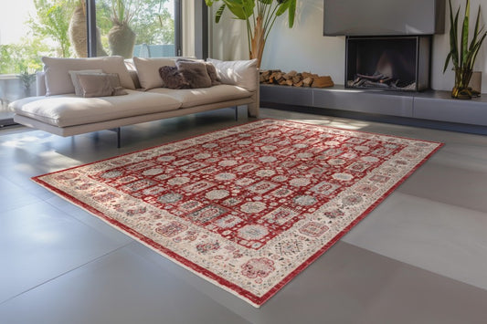 Dakar Vloerkleed – Rood – Traditioneel Ornamentenmotief