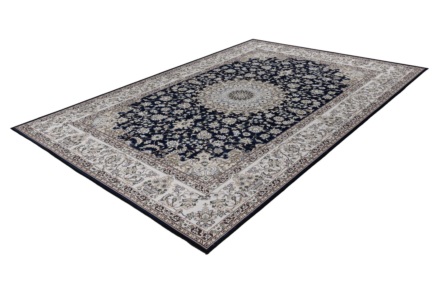 Dunya – Black oosterse stijl – Dun geweven vloerkleed