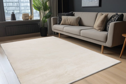 Hoogpolig vloerkleed Emotion – Wit met een zachte en warme uitstraling