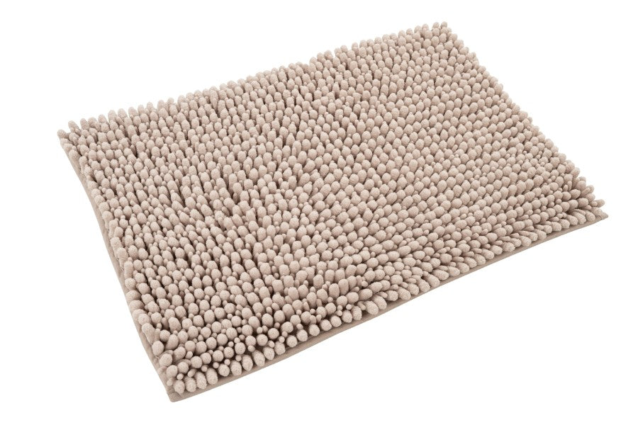 Fluffy badmat – Taupe – hoogpolig en extra zacht
