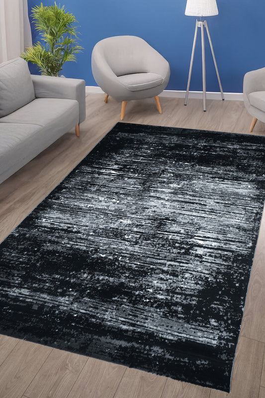 Blanca Vloerkleed – Laagpolig Vloerkleed Vintage – Zwart