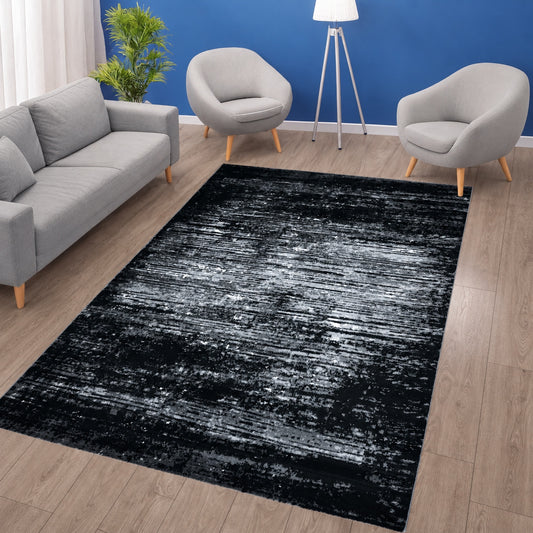 Blanca Vloerkleed – Laagpolig Vloerkleed Vintage – Zwart