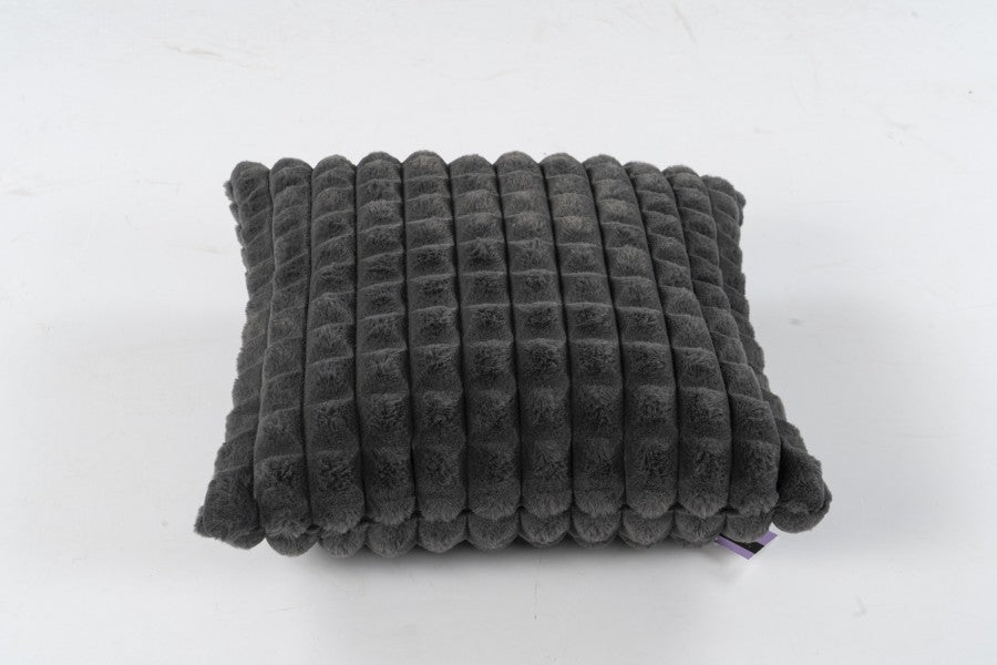Harmony kussen – Graphite met gewatteerde structuur en heerlijk zacht