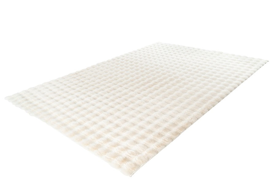 Hoogpolig vloerkleed Harmony – Ivory met zachte ribbelstructuur