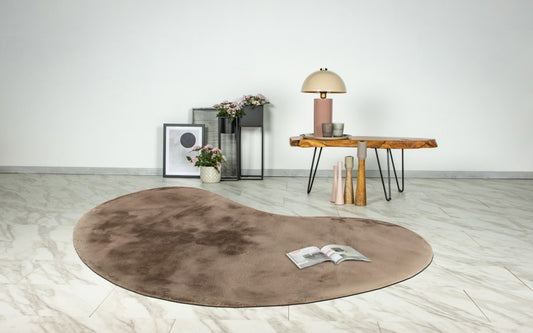 Heaven Vloerkleed – Taupe – Organische Vormen – Ultra Zacht & Hoogpolig
