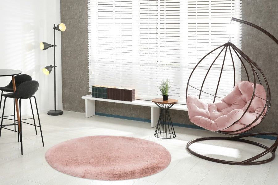 Heaven Fluffy Vloerkleed – Poederroze – Zacht & Effen