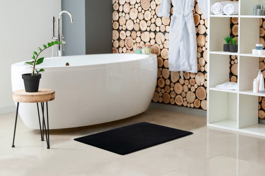 Heaven badmat – Zwart met zachte touch en elegante uitstraling