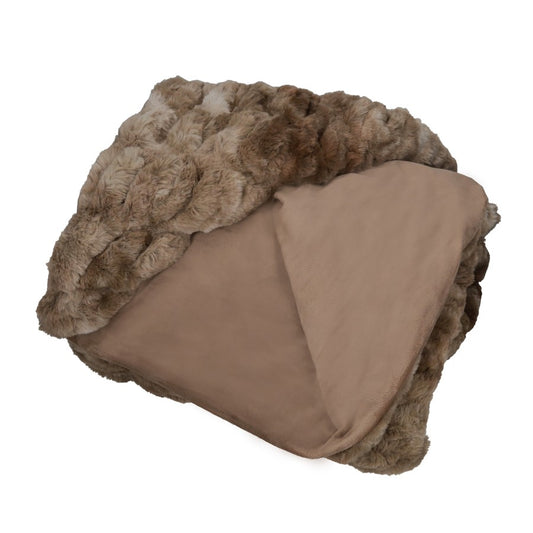 Luxury deken – Bruin met volle, fluffy structuur en heerlijk zacht