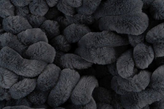 Plush deken – Antraciet met zachte ribbelstructuur