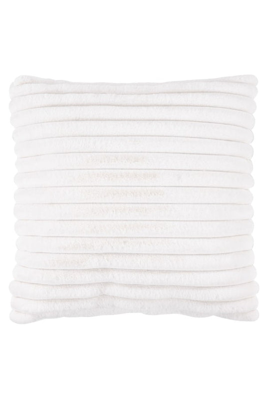 Plush kussen – Ivory met zachte ribbelstructuur