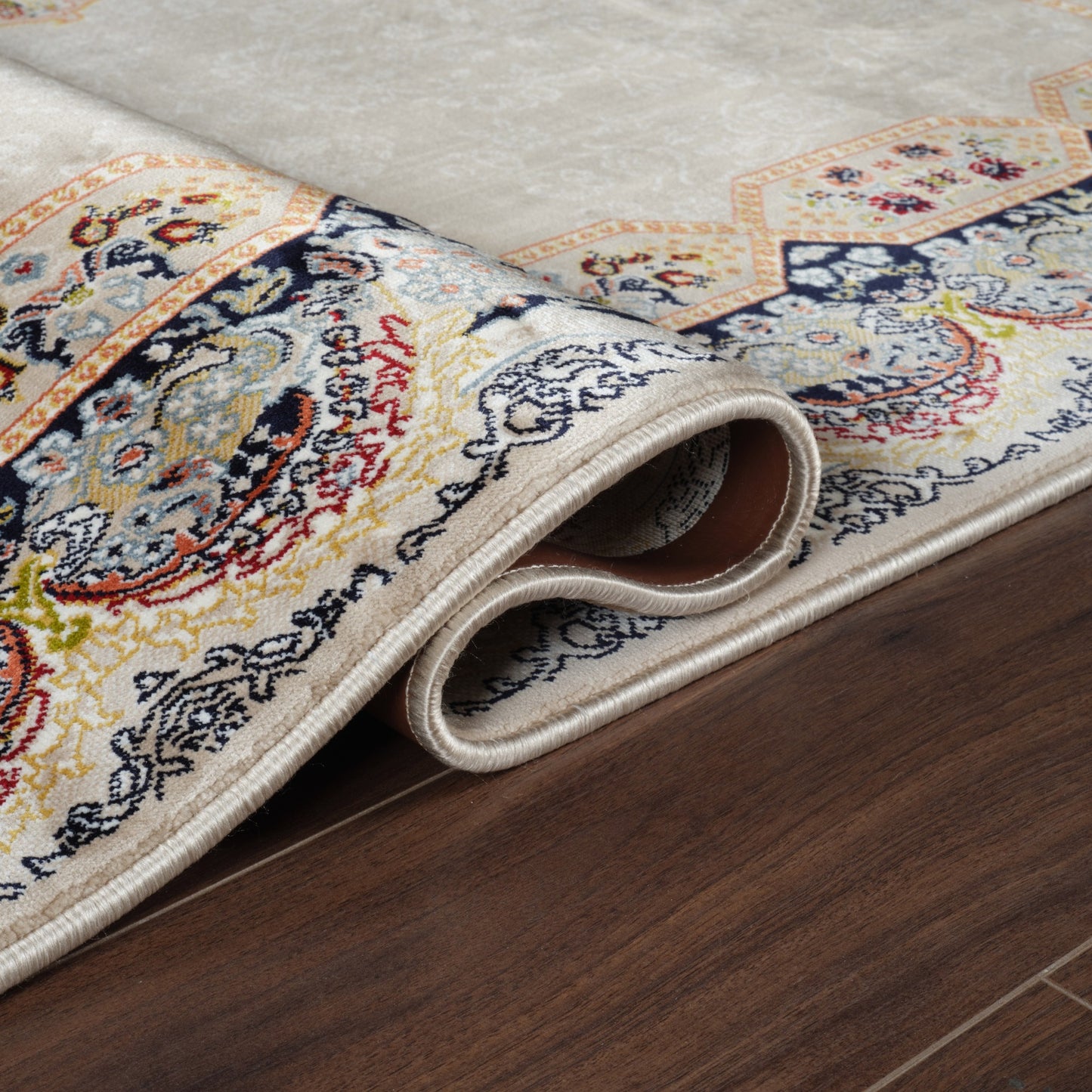 Tabriz Oosters Vloerkleed – Vizon – Klassiek Vintage Met Kader – Laagpolig Tapijt