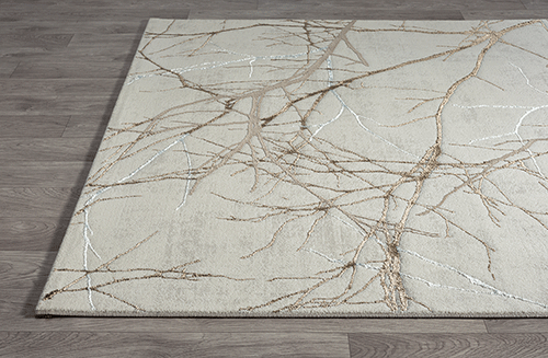 Creation Vloerkleed – Cream – Takken Design – Laagpolig Vloerkleed