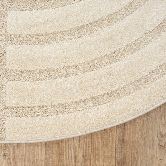 Elio Vloerkleed – Cream – Abstract Boogdesign – Laagpolig Vloerkleed
