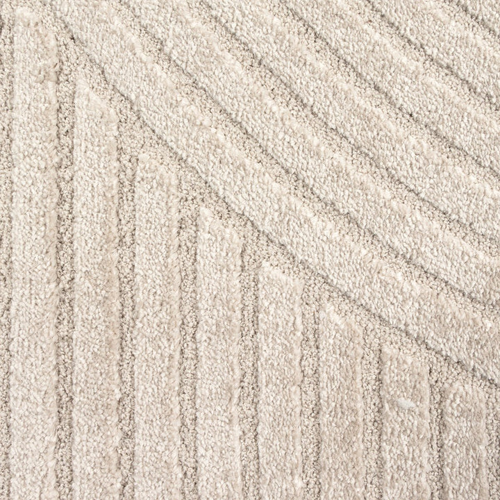 Elio Vloerkleed โ Beige โ Organisch Boogdesign โ Laagpolig Vloerkleed