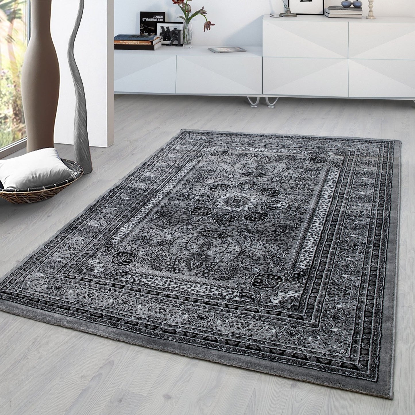 Marrakesh – Klassiek Vloerkleed – Grijs – Laagpolig & Oosters Design