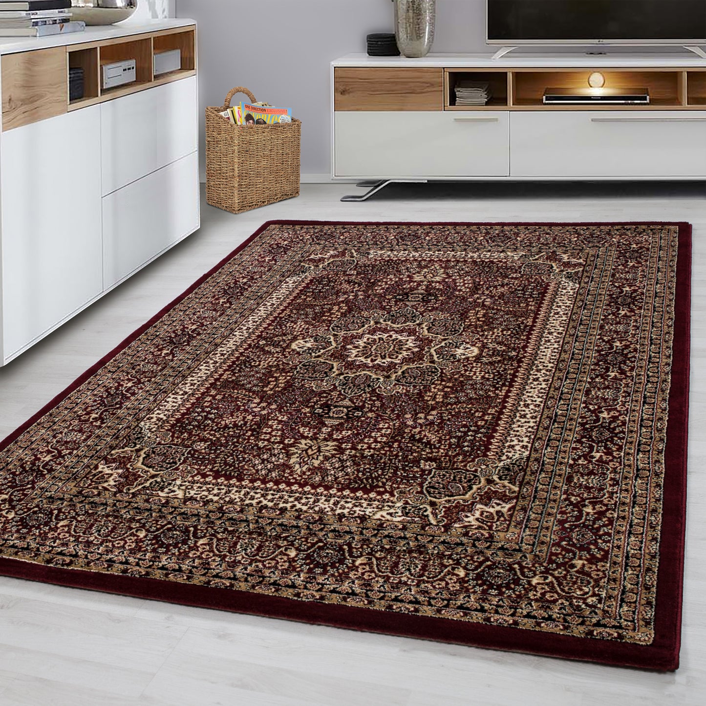 Marrakesh – Klassiek Vloerkleed – Rood – Laagpolig & Oosters Design