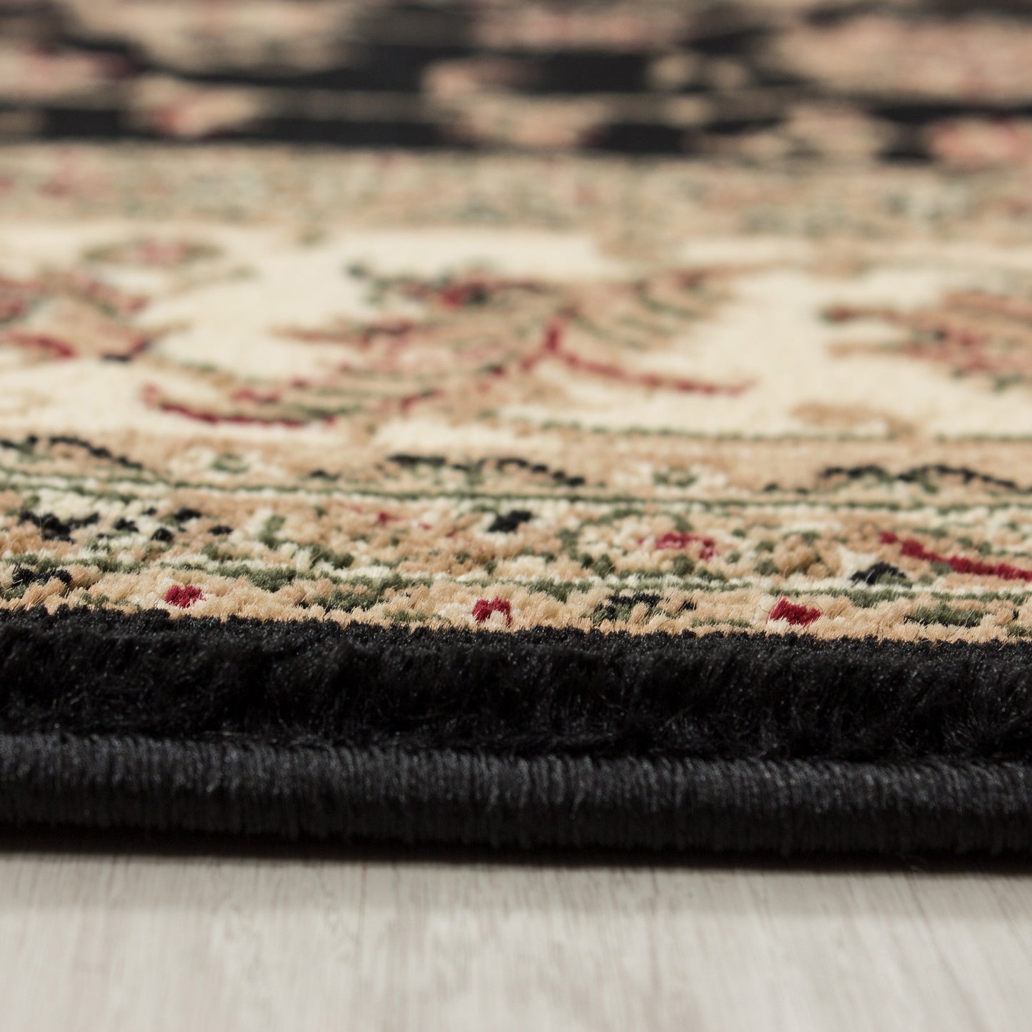 Marrakesh – Klassiek Vloerkleed – Zwart – Laagpolig & Oosters Design