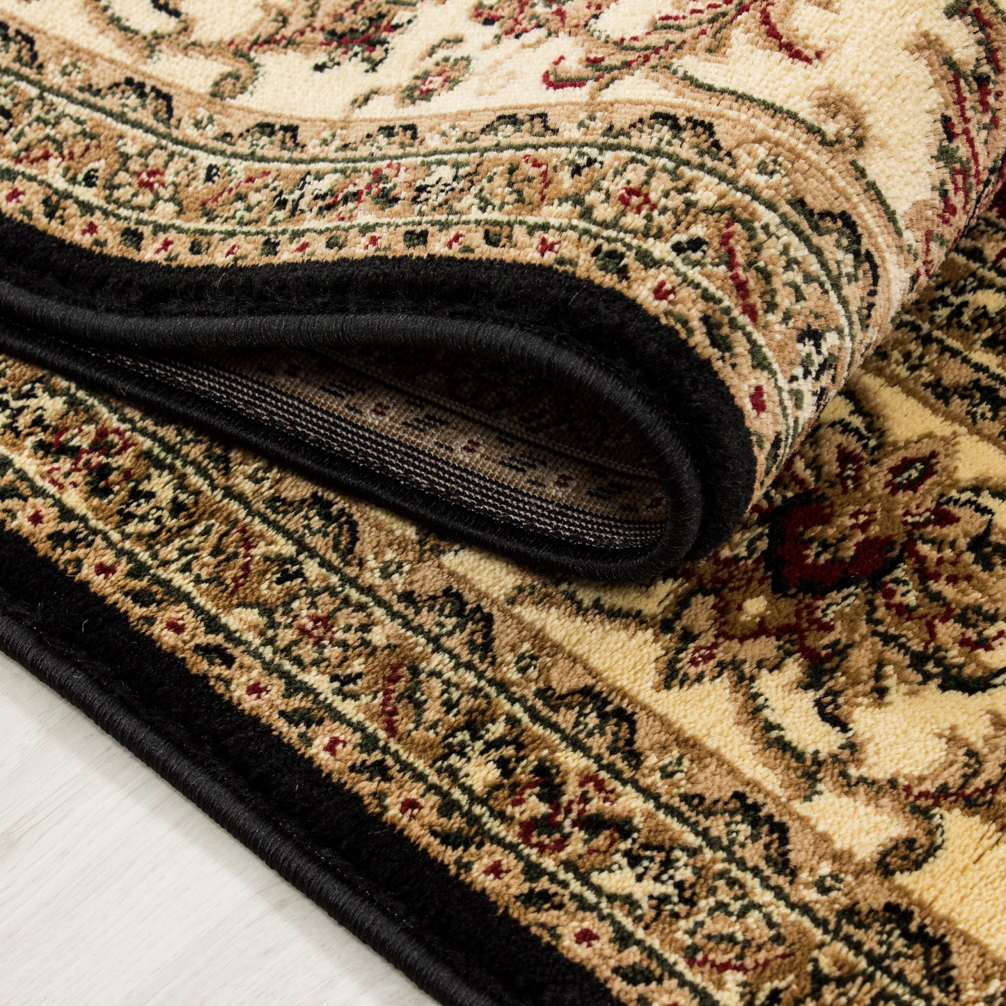 Marrakesh – Klassiek Vloerkleed – Zwart – Laagpolig & Oosters Design