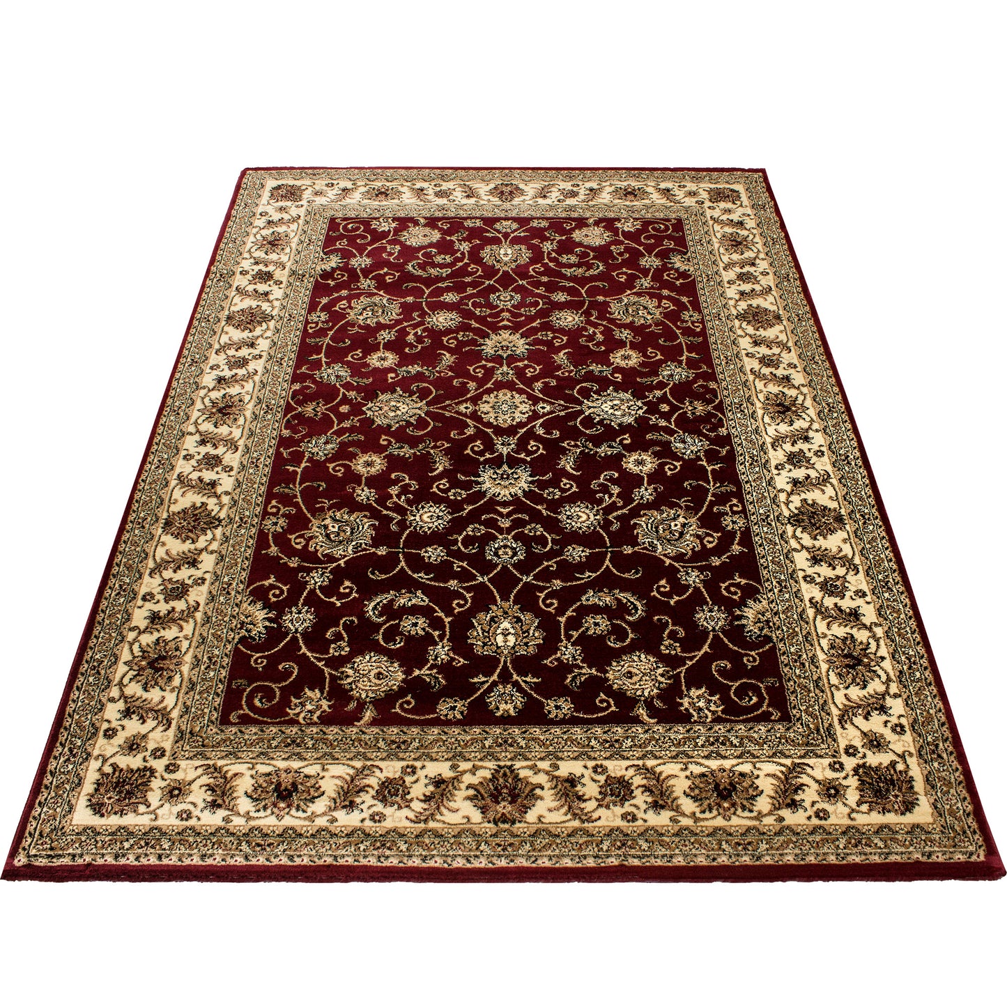 Marrakesh – Klassiek Vloerkleed – Rood/Beige – Laagpolig & Oosters Design