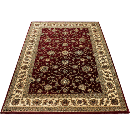 Marrakesh – Klassiek Vloerkleed – Rood/Beige – Laagpolig & Oosters Design