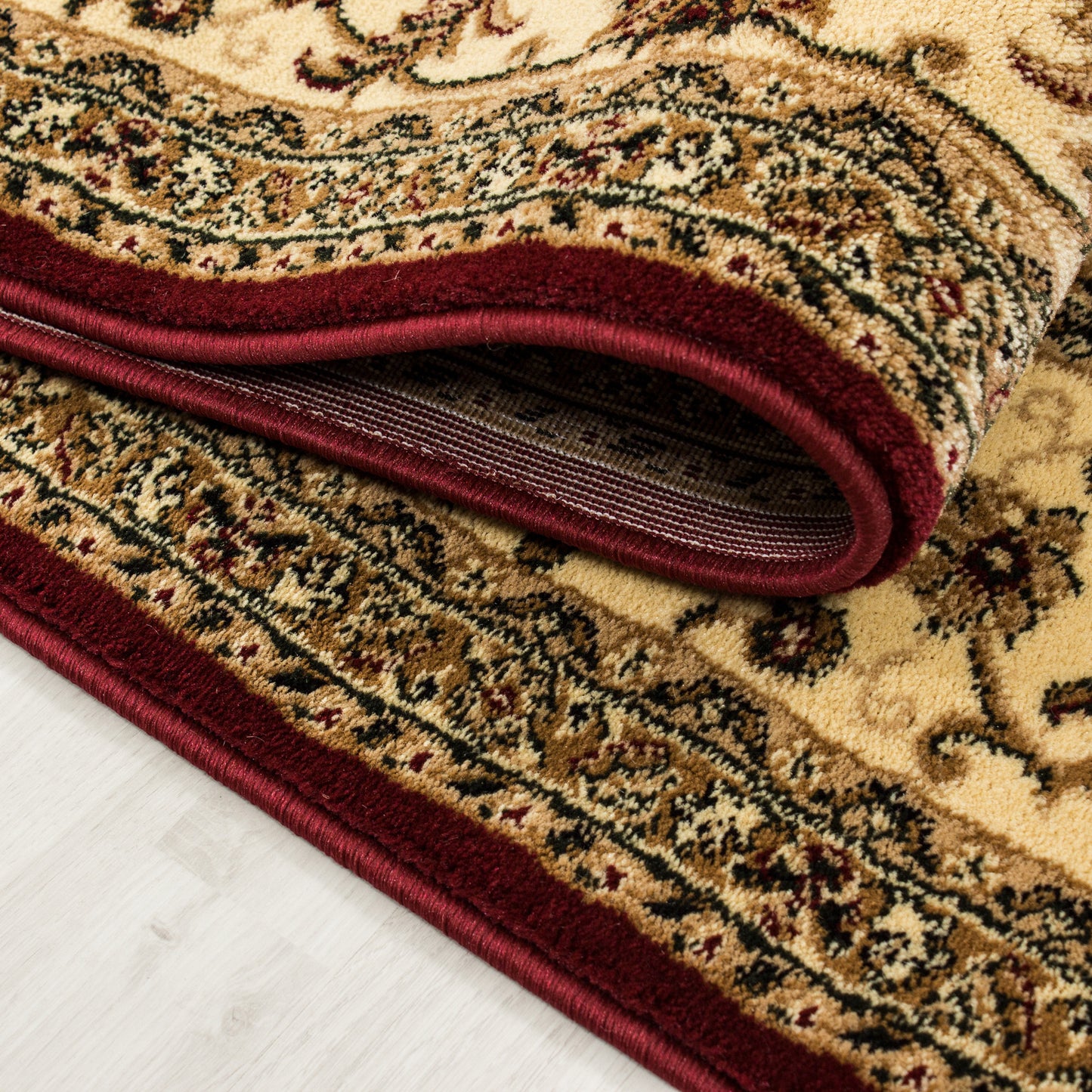 Marrakesh – Klassiek Vloerkleed – Rood/Beige – Laagpolig & Oosters Design