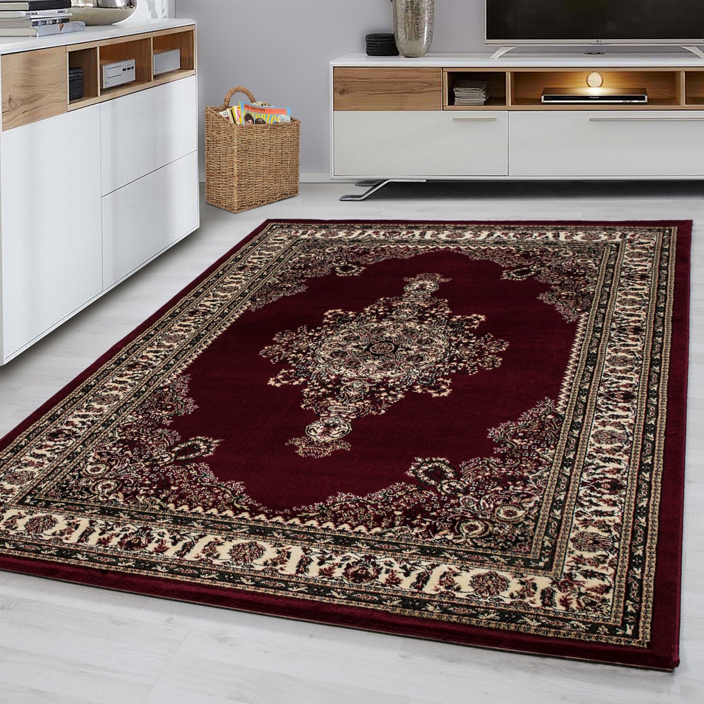 Varamin – Klassiek Vloerkleed – Rood – Laagpolig & Oosters Design