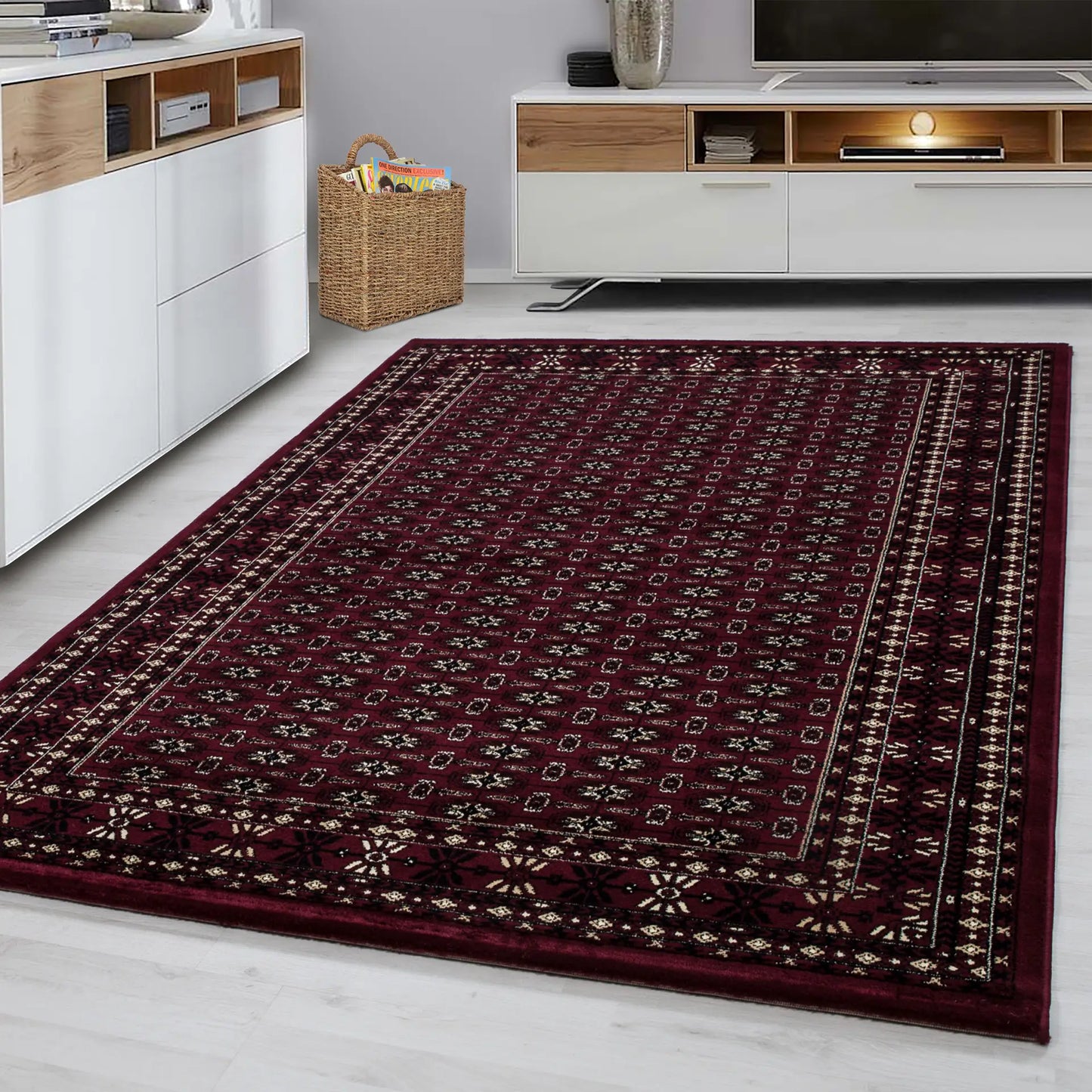 Rabat – Klassiek Vloerkleed – Rood – Laagpolig & Oosters Design