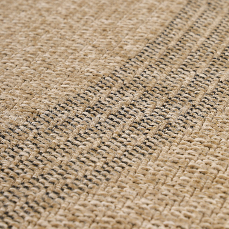 Vloerkleed Comilla – Zwart/Beige – Laagpolig & Modern – Voor Binnen & Buiten