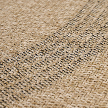 Vloerkleed Comilla – Zwart/Beige – Laagpolig & Modern – Voor Binnen & Buiten