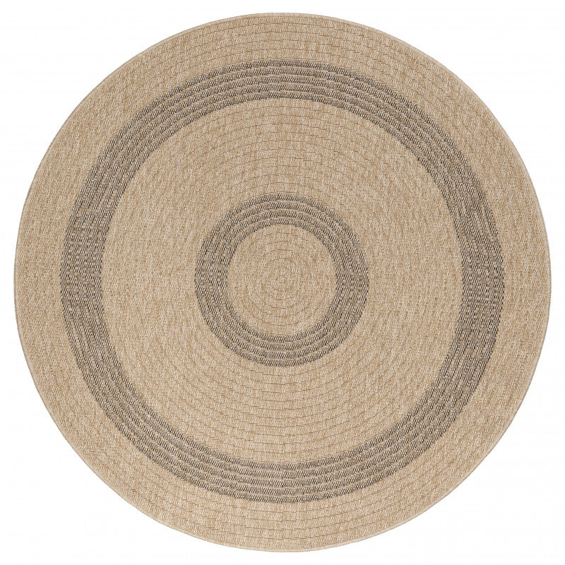 Vloerkleed Comilla – Zwart/Beige – Laagpolig & Modern – Voor Binnen & Buiten