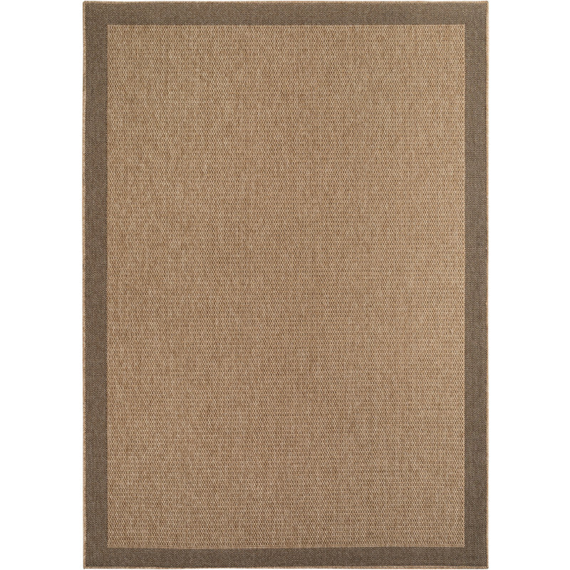 Timber – Kaderdesign Beige met Jute-Look – Binnen & Buiten Vloerkleed – Laagpolig