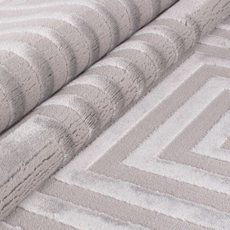 Sahara Vloerkleed – Zilver – Grafisch Geweven Design – Voor Binnen