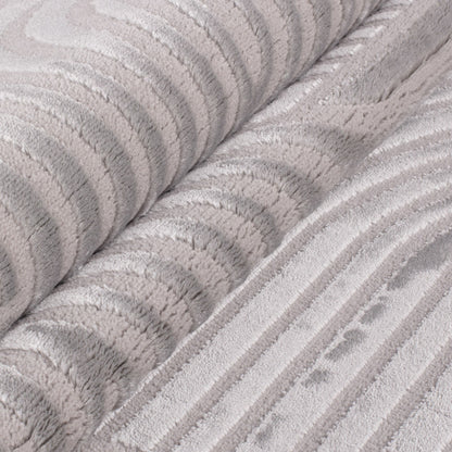 Sahara Vloerkleed – Zilver – Subtiel Cirkelpatroon – Modern & Praktisch