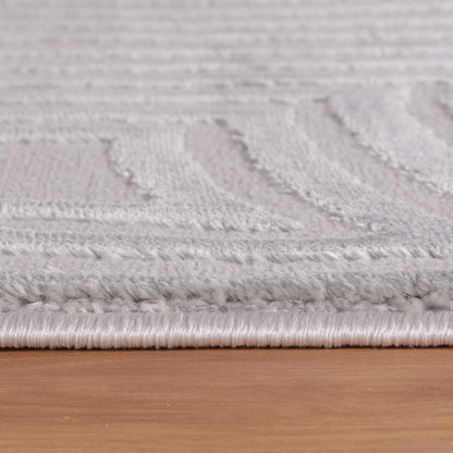 Sahara Vloerkleed – Zilver – Zachte Lijnen & Minimalistisch Design