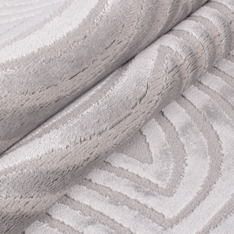 Sahara Vloerkleed – Zilver – Zachte Lijnen & Minimalistisch Design